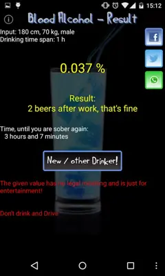 Blood Alcohol Tester android App screenshot 0