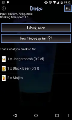 Blood Alcohol Tester android App screenshot 1