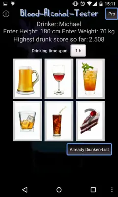 Blood Alcohol Tester android App screenshot 4